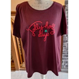 Tee-Shirt Violet Imprimé Devant