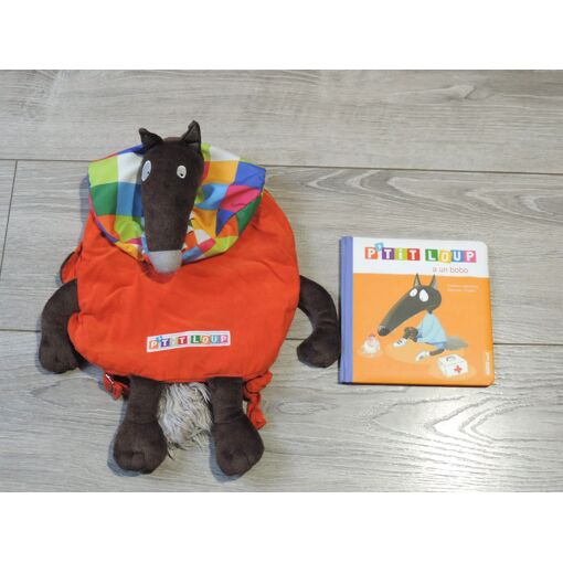 Doudou Peluche Loup Gris 40 Cm Très Doux - Cadeau Pour Enfant - Neuf