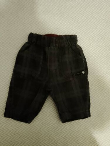 Pantalon A Carreaux Gris Noirs 3 Mois Vintage Années 90 Kenzo Kids.