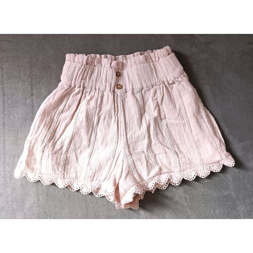 Short Rose A Dentelle. Tape A L Oeil. Taille 2 Ans. 86 Cm