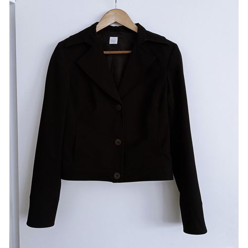 Veste Noire. Petites Epaulettes. Camaieu. Taille 38