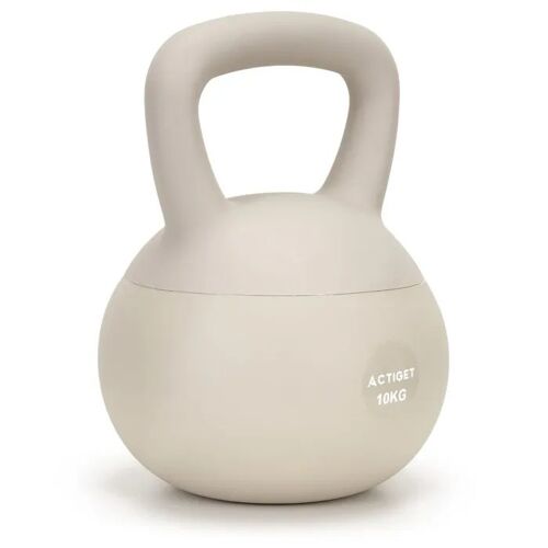 Kettlebell Souple, Poids D'exercice 10 Kg, Ballon D'entraînement, Fitness, Beige