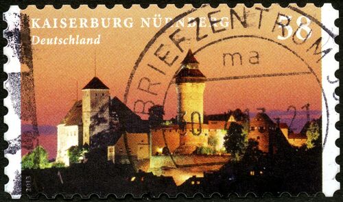 Timbre Oblitéré Deutschland, Kaiserburg Nürnberg, 2013, 58
