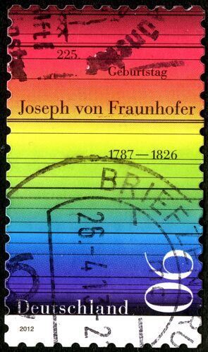 Timbre Oblitéré Deutschland, 225, Geburtstag, Joseph Von Fraunhofer 1787-1826, 2012, 90