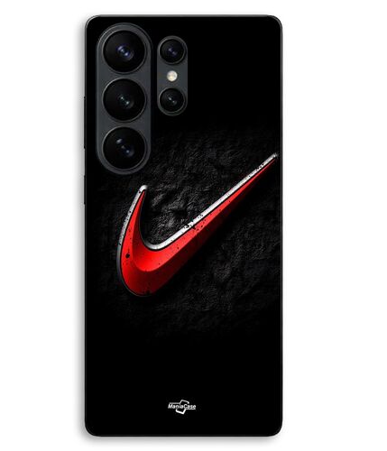 Coque Pour Samsung Galaxy S26 Ultra Nike logo rouge fond noir Maniacase