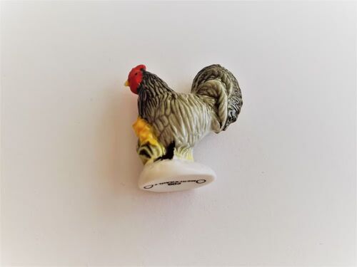 Fève Animaux De La Ferme Coq Merlerault Éditions Atlas Peinte À La Main