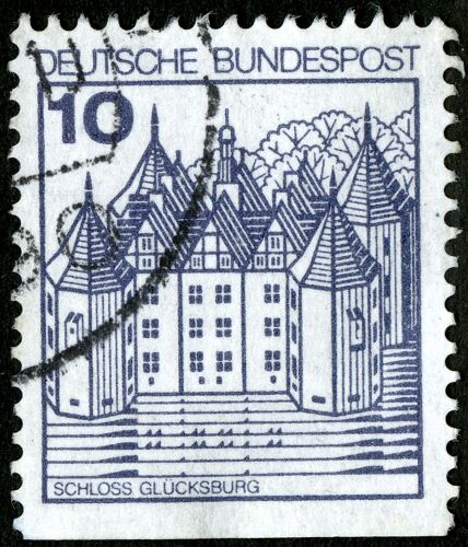 Timbre Oblitéré Deutsche Bundespost Berlin, Schloss Glucksburg, 10