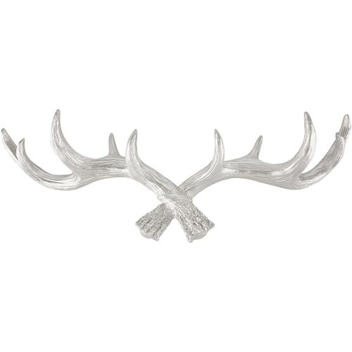 ® Vestiaire en bois de cerfs - argent - 49 cm - habitation et décoration \u2013 accessoire intérieur stylé- capacité élevée