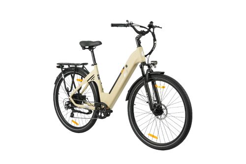 Vélo Électrique Ttgo C3 Se Moteur 250 W Batterie 36 V 18 Ah Vitesse Maximale 25 Km/H Autonomie 120 Km Pneus 28 Pouces Suspension Avant Freins À Disque Système De Vitesses Shimano Couleur Jaune Désert