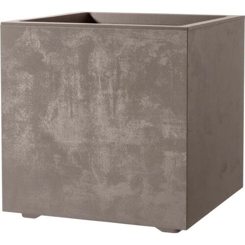 Pot De Fleurs Carré - Deroma - Millennium - 40 L - 39 Cm - A Réserve D'eau - Marron