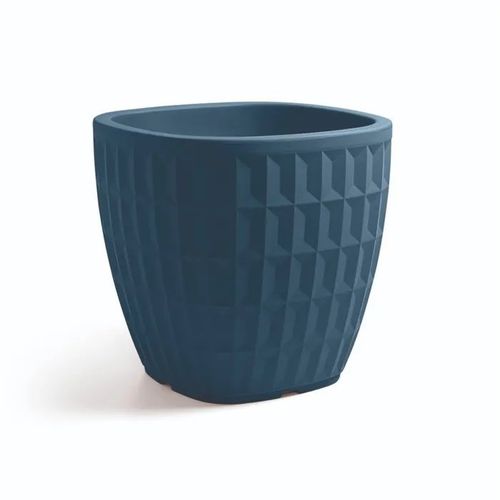 Veca Vaso Quadrato Tyle 40cm Blu