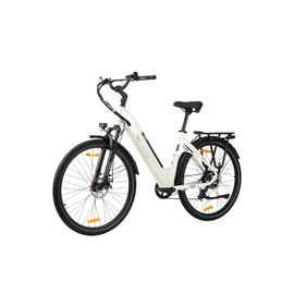 Vélo Électrique Ttgo C3 Se Moteur 250 W Batterie 36 V 18 Ah Vitesse Maximale 25 Km/H Autonomie 120 Km Pneus 28 Pouces Suspension Avant Freins À Disque Système De Vitesses Shimano Blanc
