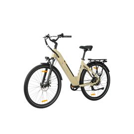Vélo Électrique Ttgo C3 Se Moteur 250 W Batterie 36 V 18 Ah Vitesse Maximale 25 Km/H Autonomie 120 Km Pneus 28 Pouces Suspension Avant Freins À Disque Système De Vitesses Shimano Couleur Jaune Désert