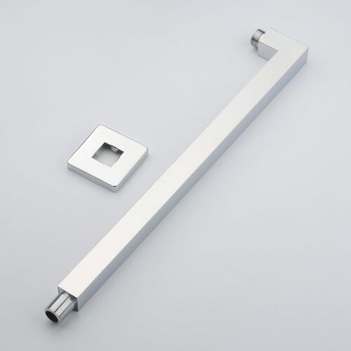 ® 400mm laiton Support Mural Pour Bras de Douche Pommeau de Douche Pluie Rectangulaire Fine Chromé