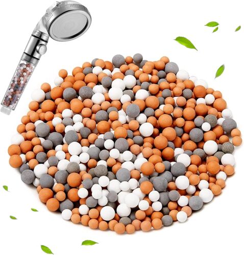 Boules Minérales 150g Anti Calcaire pour Douche Remplaçable Ions Négatifs Minérale Balles de Douche,Convient aux Purificateurs d'eau, Douches, Filtres de Robinet