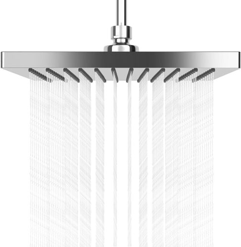 Pomme de Douche Anti Calcaire, Tête de Douche en Acier Inoxydable,Pommeau de douche à effet pluie,Pommeau de Douche Fixes Economie d'Eau et Haute Pression pour Salle de Bain, 25.4 cm/10Pouces