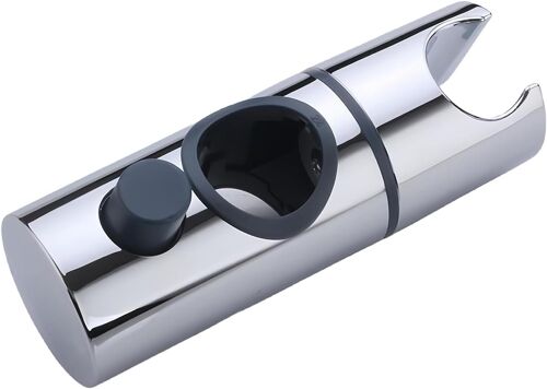 Support De Douche Réglable 360 Degrés en ABS, Compatible avec Barres de Douche Cylindriques de 25 mm, Installation Facile et Sécurisée, Accessoire Pratique pour Salle de Bain
