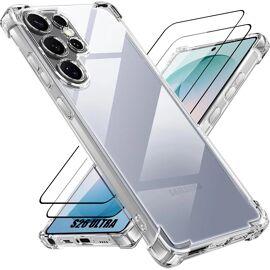 Coque + 2 Verres Trempés pour Samsung Galaxy S26 Ultra, Silicone Antichoc Coins Renforcés Transparent - E.F.Connection