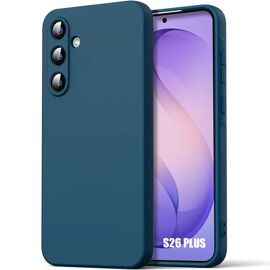 Coque pour Samsung Galaxy S26 Plus, Silicone Liquide Slim Antidérapant Antichoc Anti-Rayures Bleu Marine - E.F.Connection