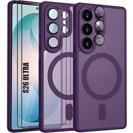 Coque + 2 Verres Trempés pour Samsung Galaxy S26 Ultra, avec Cercle Magnétique et Protection Caméra Violet - E.F.Connection