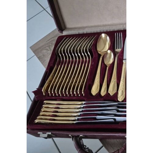 Vend Argenterie Service De Couvert Plaqué Or 23/24 Karat En Très Bon État