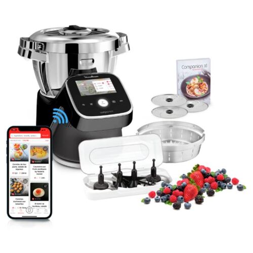Moulinex I-Companion Touch Pro HF93D8 1550 W 4,5 L Noir et Acier inoxydable