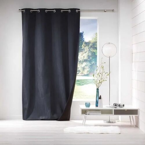 1 Rideau Jacquard A Oeillet Polaire Avoriaz Navy
