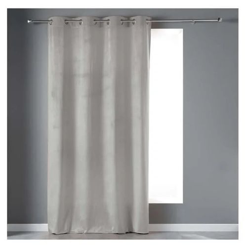 Rideau - Velvetina - 140 X 240 Cm - Velours - Gris - ?Illets