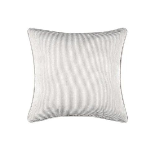 Coussin - Antoine - 45 X 45 Cm - Ecru - Velours Côtelé - Déhoussable