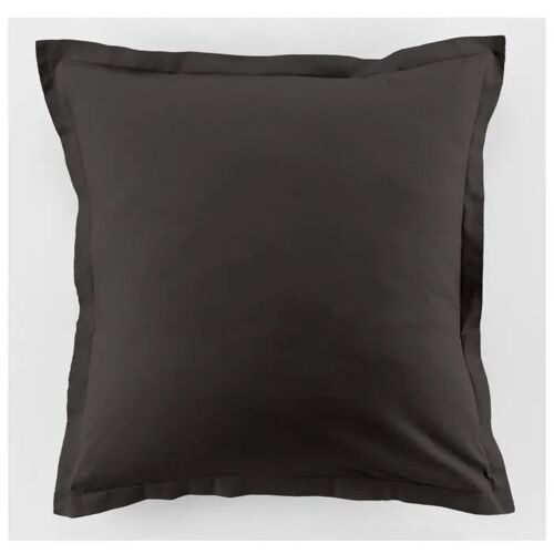 2 Taies D'oreiller Uni 63 X 63 Cm Passion Anthracite