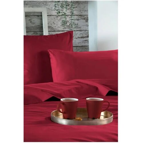 1 Taie De Traversin Percale De Coton Uni 45 X 185 Cm Elysee Rouge
