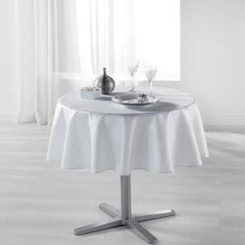 Nappe Ronde - Palaccio - 180 Cm - 100% Polyester - Argent - Ourlet