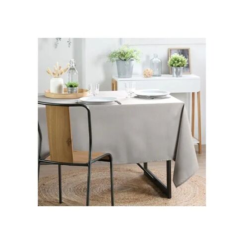 Nappe Rectangle En Polyester 145 X 200 Cm Gris Mastic