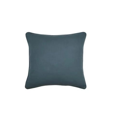 Coussin - Pop - 45 X 45 Cm - Coton Double Gaze - Déhoussable - Bleu Pétrole