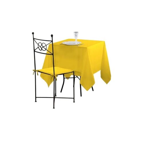 Nappe Carree En Polyester 180 X 180 Cm Jaune