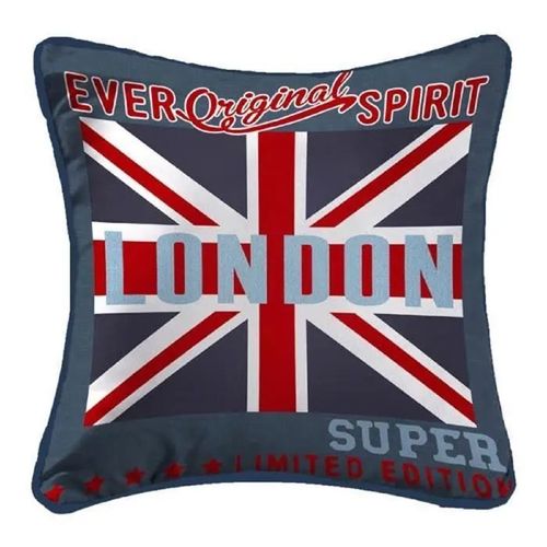Coussin - Londres - 40 X 40 Cm - Polyester - Motif Union Jack