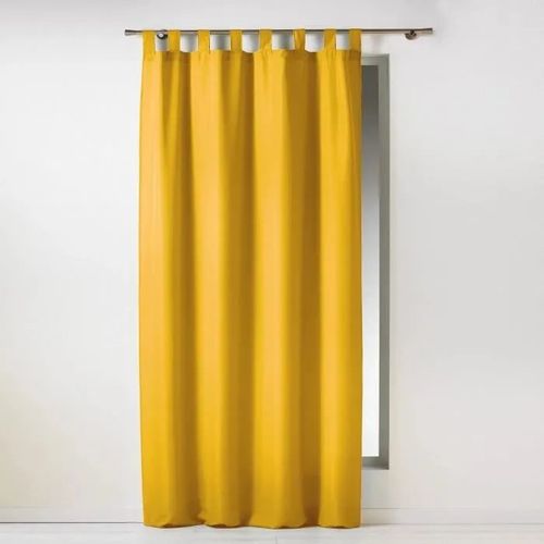 Rideau À Passants - Essentiel - Miel - 140 X 260 Cm - 100% Polyester - Tamisant
