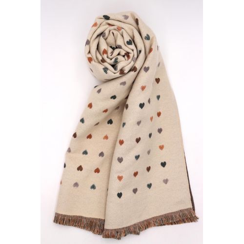 Echarpe Beige Avec Motif Coeur Femme Lil Moon De 187 Cm