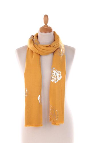 Echarpe Jaune Motif Fleur Femme Lil Moon De 184 Cm