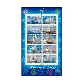 "Armada Du Siècle" : Grands Voiliers À Rouen Bloc Feuillet 23 Année 1999 N° 3269 3270 3271 3272 3273 3274 3275 3276 3277 3278 3279 Yvert Et Tellier Luxe
