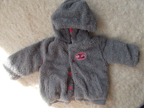 Gilet Bébé Fille Très Doux Et Chaud Avec Capuche Taille 12 Mois Idée Cadeau