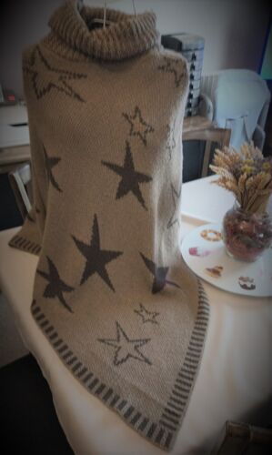 Poncho Étoilé Chic & Douillet - Parfait Pour L'Automne/Hiver !