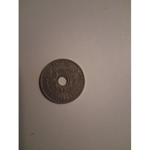 Pièce De 25 Centimes "1920" Tunisie
