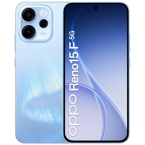 OPPO 15 F 5G 6.57" Double SIM Android 16.0 USB Type-C 8 Go 256 Go 6500 mAh Bleu