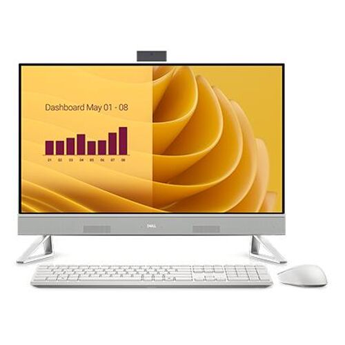 DELL EC27250 Intel Core i5 i5-1334U 27" 1920 x 1080 PC All-in-One 16 Go DDR5-SDRAM 512 Go SSD Windows 11 Pro Wi-Fi 6E (802.11ax) Perle, Blanc