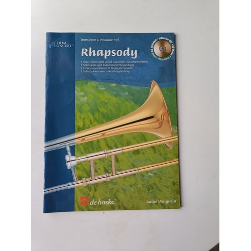 André Waignen, Rhapsody, 2 Pièces Pour Soliste Et Orchestre À Vent - Pour Trombone - Avec Cd