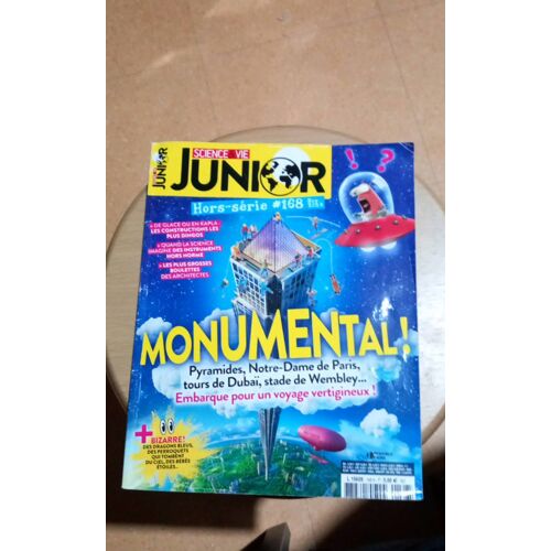 Science Et Vie Junior N° 168h. Novembre 2024. Monumental! Pyramides, Notre-Dame De Paris, Tours De Dubai, Stade De Wembley... Embarque Pour Un Voyage Vertigineux !