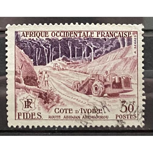 Timbre Oblitéré Afrique Occidentale Française 1956 Y&T 61