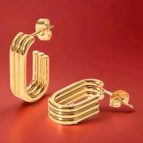 Histoire D¿Or / Boucles D¿Oreilles Acier D'Oré - Boîte D'Origine - Neuves