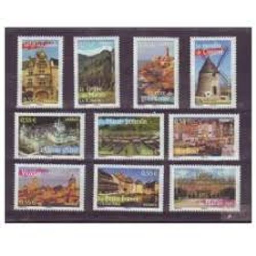 La France À Voir (11) : Monuments Et Sites Série Complète Année 2008 N° 4161 4162 4163 4164 4165 4166 4167 4168 4169 4170 Yvert Et Tellier